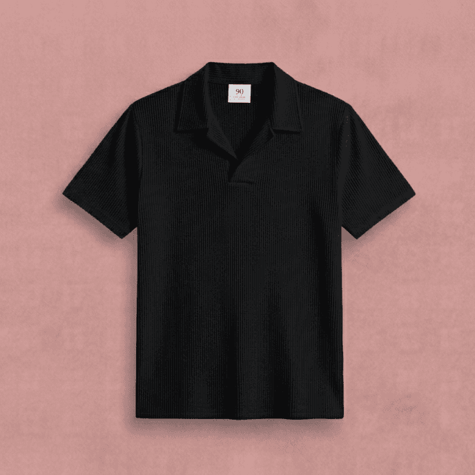 Men's Knit Collar Polo Shirt