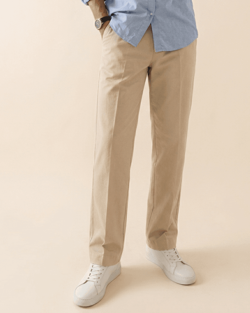 Regular Fit Khaki Chino Trousers